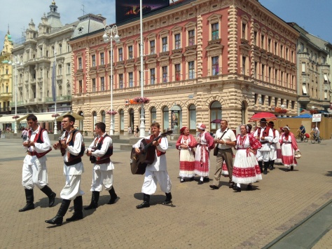 Funny dressed people in Zagreb