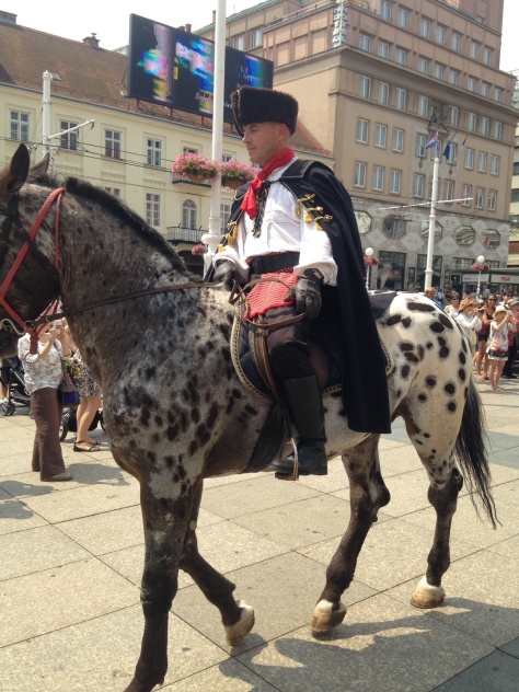 Man on horse in Zagreb